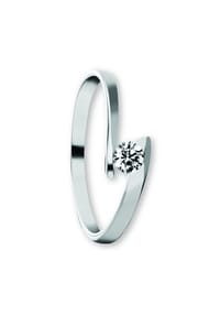 ONE ELEMENT Shine Bright Line - Zirkonia Ring aus 333 Weißgold - silber