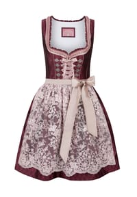 STOCKERPOINT - Wiesnwuid Dirndl "Rosalinde", Ärmellos, Knielang, für Damen - BORDEAUX