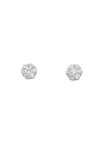 Adelia's - Adelia's Damen Solitär Ohrstecker Ohrringe 585 Weißgold ( 14K ) mit 14 Brillanten ( 0,21 ct ) - silber