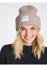 LIEBLINGSSTÜCK - Damen Strickmuetze aus Wollmix - 130-beige