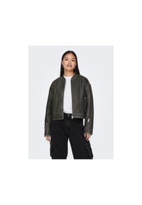 ONLY® - Kunstlederjacke, Stehkragen, Reißverschlusstaschen, für Damen - 177911001 BLACK