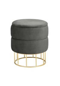 Akord - Elza Pouf mit Stauraum - flaschengrün