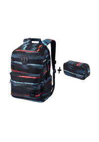 NITRO - Rucksack Set Urban Plus 28 Liter Volumen, großes Hauptfach mit Zwei-Wege-Reißverschluss - ACID DAWN
