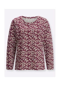 Sieh an! - Langarm-Shirt - bordeaux-burgund-bedruckt