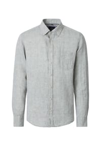 CASAMODA - Herren Leinenhemd uni Casual Fit - Beige