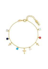YOKOAMii - Damen Armband aus Messing in Gelbgold mit Zirkonia - gelbgold