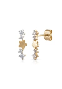 fascination by Ellen K. - Ohrstecker 375/- Gold 8 Zirkonia - mehrfarbig