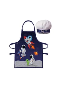 COFI - Astronaut Kinder Küchenset – Schürze und Mütze für kreativen - 