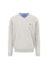 FYNCH-HATTON® - Pullover, V-Ausschnitt, für Herren - 826 WINTER WHITE