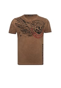 CIPO & BAXX® - T-Shirt CT809 auffällige Frontprint - GREY