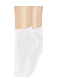 MANGUUN - Sneakersocken, uni, 2er-Pack, für Damen - WEISS