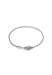 HAZE & GLORY - Armband Anker Der Hoffnung 925 Silber - Schwarz
