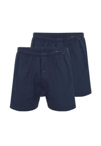 SCHIESSER - Boxershorts 2er Pack Singel-Jersey - Dunkelblau