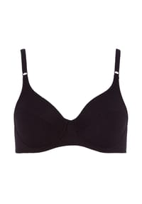 BeeDees® - Damen Bügel-BH Rock'n'Roll W aus 100 % Baumwolle, bequem, formgebend, unwattiert und ohne Schalen - schwarz