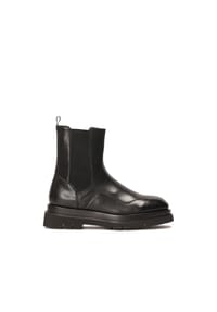 ONE ELEMENT - Herren Lederstiefel mit Gummieinsatz - Schwarz