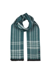 LERROS - Gewebter, wärmender Schal mit Karomuster - CEDAR GREEN