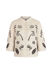 IVKO - Jacke mit Urban-Botanik-Muster - MARINE