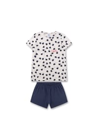 Sanetta - Mädchen Schlafanzug - Teens, kurz, Shorty, Baumwolle - Blau/Beige