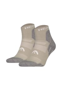 HEAD® - Quarter-Wandersocken, 2er Pack - Hiking All Climates Quarter 2P, Sportsocken, Logo - Grau