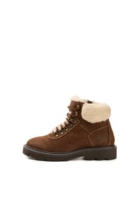 camel active - Schnürboot mit warmem Schafwollfutter - Cognac