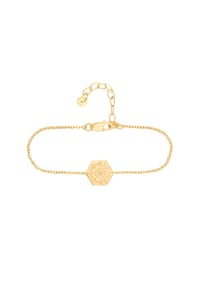 caї - Armband 925 Sterling Silber Topas Tattoo Motiv Hexagon 925/- Sterling Silber 1 Weißtopas - gelb