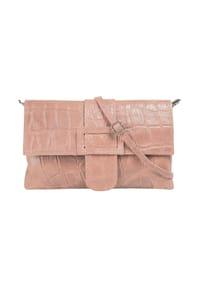 Cluty - Abendtasche Echt Leder, Made In Italy - cognac
