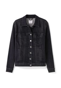 sheego - Jeansjacke - black used denim