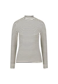 zero - Ringelshirt mit Stehkragen - CreamBlack