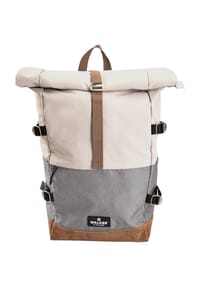 WALKER CONCEPT - Freizeitrucksack, Roll Top, Laptopfach - BEIGE/ANTHRAZIT