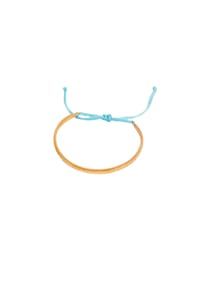 LES REINES - Turquoise Elegance – Gehämmerter Armreif, 24K vergoldet - Gold
