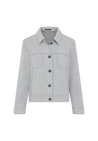 olsen - Jacke in Scuba-Qualität mit Hemdblusenkragen - Pearl Grey Melange