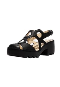 Fly London - Leder Sandalen - Schwarz/Schwarz