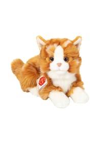 HERMANN Teddy COLLECTION® - Kuscheltier Katze Liegend, Rot Getigert, 20 cm - mehrfarbig