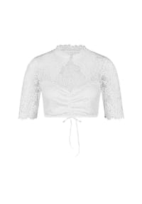 Nina von C. - Dirndlbluse, Spitze, Halbarm, für Damen - 100 WEISS