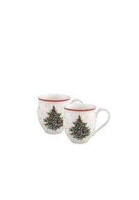 Villeroy & Boch Becher mit Henkel Set 2tlg., Tannenbaum Toy's Delight - Toy's Delight - rot