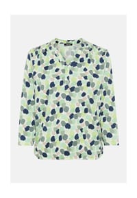 olsen - Shirt mit Allover-Dessin und Tunika-Ausschnitt - Salvia Green