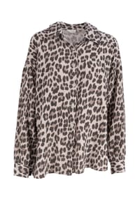 Seasons of April - Bluse LEO QUEEN MUSSELIN OVERSIZED Damen Musselinbluse aus 100% Baumwolle, Leoparden Muster - Beige