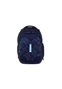 Satch Match - Schulrucksack "Laser Match", reflektierend, Fronttasche - DUNKELBLAU