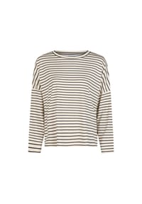 MYJAMA - Pyjamashirt Cim Klassisch, weiche Qualität, elastisch, figurumschmeichelnd - offwhite/Marine