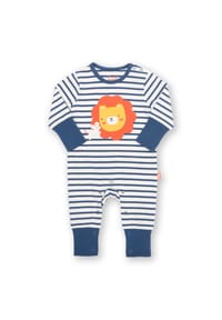 KITE - Baby Löwe und Maus Strampelanzug Bio-Baumwolle - blau