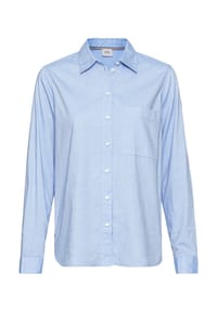 camel active - Langarm Bluse aus reiner Baumwolle - Hellblau