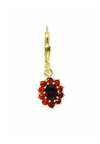 Adelia's - Damen 333 Gold Ohrringe   Ohrhänger mit Granat - rot