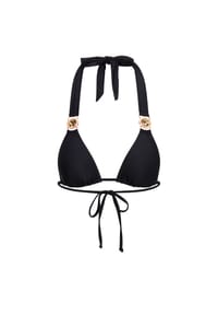 MODA MINX - Bikinioberteil Amour Triangle mit stilvollem Steinbesatz - Black Gold