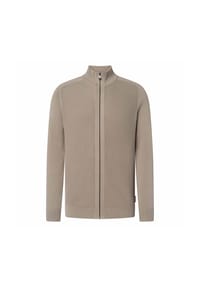 JOOP! JEANS - Herren Strickjacke - Olegor, Baumwolle, Grobstrick, Zipjacke, Stehkragen, Reißverschluss - Beige