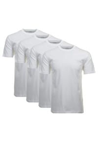 RAGMAN - Herren T-Shirt 2er Pack - 1/2 Arm, Unterhemd, Rundhals - Dunkelblau