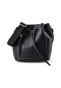 TOM TAILOR ANALISA - Beuteltasche, Kunstleder, Tunnelzug, für Damen - BLACK