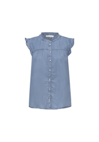 STREET ONE STUDIO - Blusentop, Knopfleiste, für Damen - 17057 LIGHT BLUE