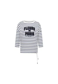 CECIL - Shirt, Blumenmuster, Tunnelzug, für Damen - 35512 BLUE