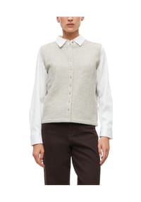 s.Oliver BLACK LABEL - Strickpullunder, Knopfleiste, für Damen - 93W2 GREY/BLACK
