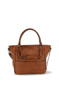 HARPA - Moderne Handtasche mit abnehmbarem Kosmetiktäschchen - Black